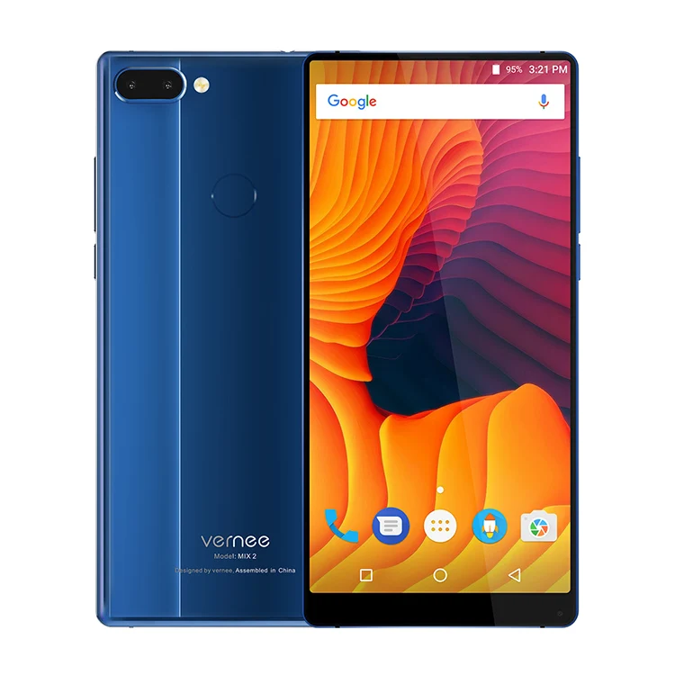 Blue with Gift Смартфон Vernee Mix 2, 4G LTE, 4 ГБ, 64 ГБ ОЗУ, ПЗУ, экран 6,0 дюйма, 2160x1080, Android, четыре ядра, двойная задняя камера, мобильный телефон - Цвет: Blue with Gift