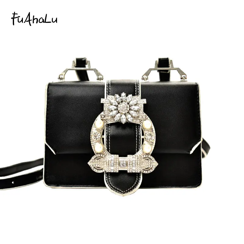 FuAhaLu Горячая новинка инкрустированная жемчугом маленькая квадратная упаковка