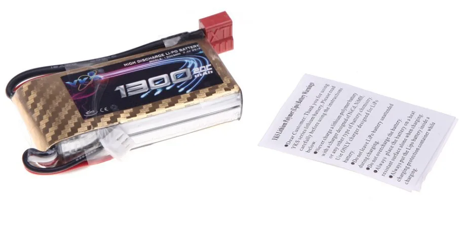 Высокая мощность YKS Rc Lipo батарея 7 4 V 1300mah 20C MAX 30C T Разъем для RC автомобиля лодки