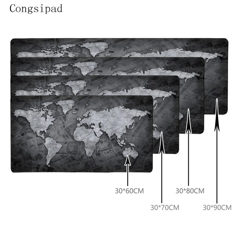 Congsipad, комфортный коврик для мыши из древесины, игровой коврик для мыши, размер для 30x60 см и 30x90 см, игровые коврики для мыши