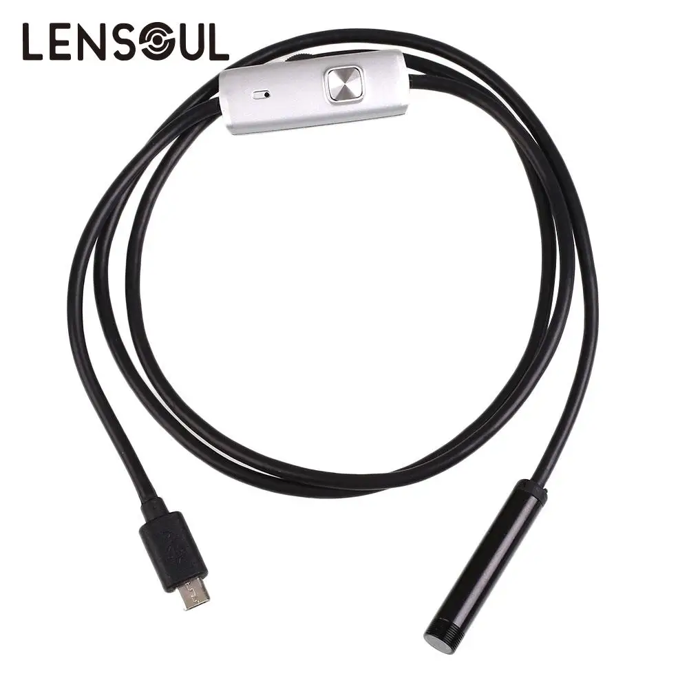Lensoul 7 мм объектив 1 м мягкие/жесткий кабель micro usb андроид эндоскопа Змея OTG USB инспекции Камера для samsung Galaxy S5 S6 S6 S7