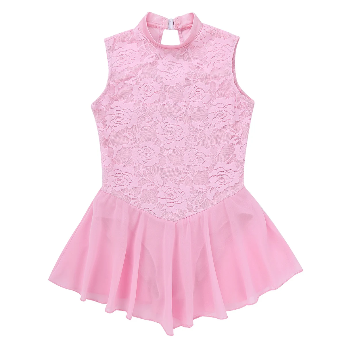 Детское кружевное платье пачка с цветочным рисунком для девочек гимнастическое