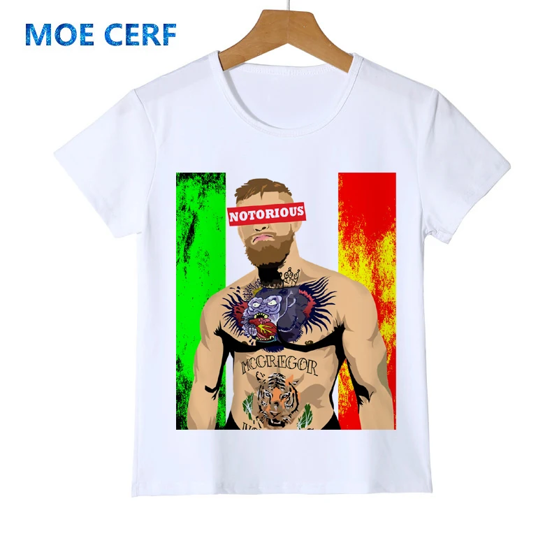 Новинка 2019 крутые 3D футболки со звездами Конор McGregor Детские Забавные для