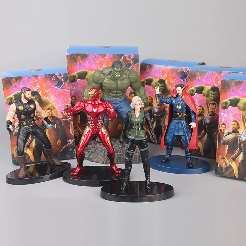 16-19 см экшн-фигурки мстители Infinity War Капитан Америка Халк Статуэтка из ПВХ версия