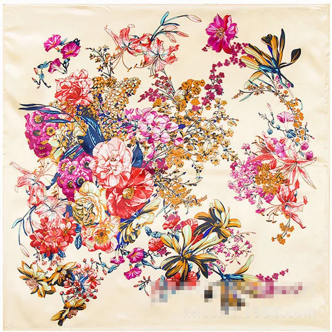 Новое поступление 90 см * 2017 большой размер Модный Шелковый квадратный шарф для