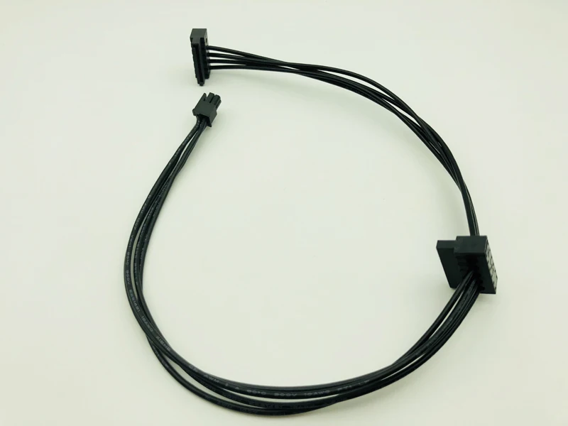 Новый 45 см мини 4 контактный поворотный 2 SATA кабель питания для материнской платы