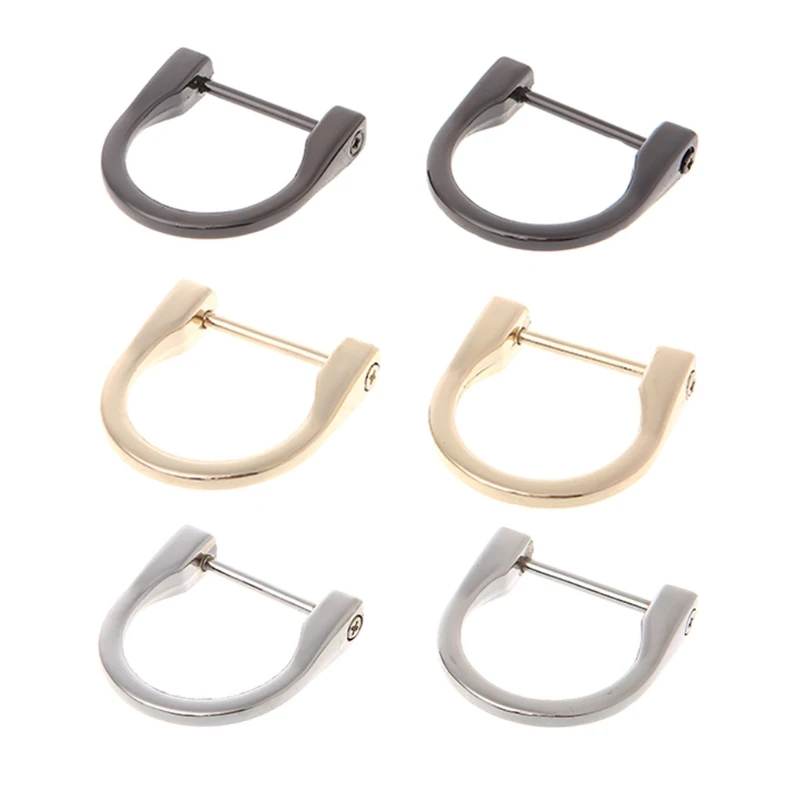 

2.5cm/1.8cm Metal D Ring Buckle Accessories New Detachable Openable Removable Handbag Purse Strap DIY 1 pack(2pcs)
