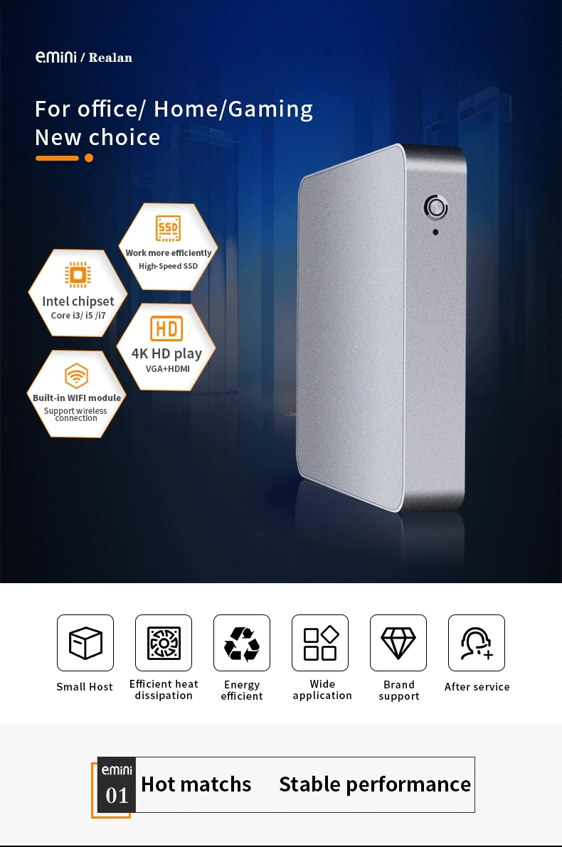 Intel Core 6th Gengeration Skylake процессор H35 Мини ПК HTPC Core i5 Windows 10 Настольный тонкий клиент макро компьютер
