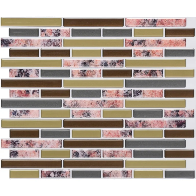

New Modern style Wall Stickers Self-adhessive stick for Bathroom kitchen Wall paper Decor with Natural brick pattern effect