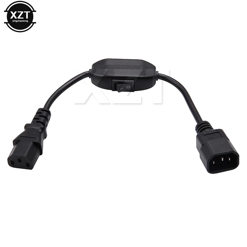 1 шт. IEC 320 PDU C14 штекер C13 Женский удлинитель Переключатель шнур питания конвертер с