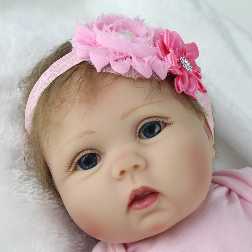 NPKDOLL 55 см кукла для девочки мягкая силиконовая новорожденных с соской роскошные