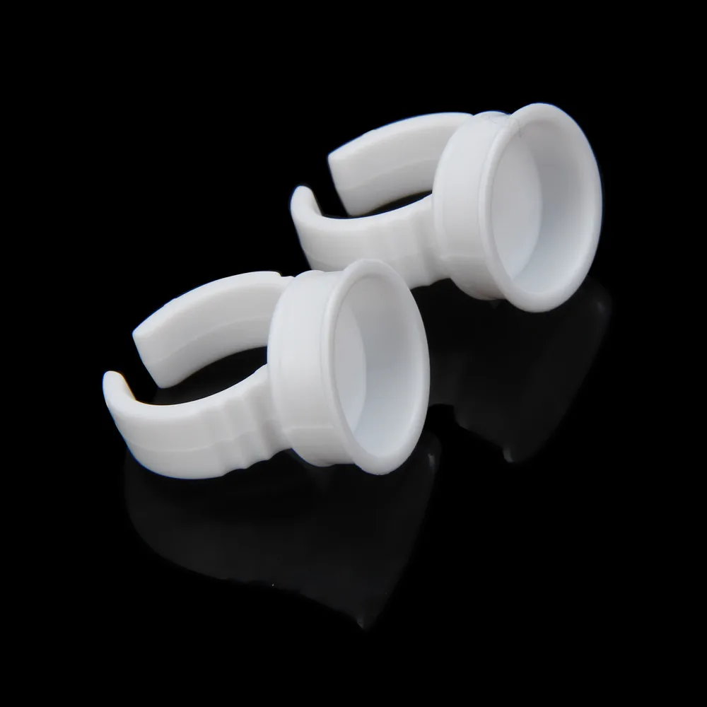 Кольца клея для микроблейдинга 100 шт. держатель тату чернил полуперманентного