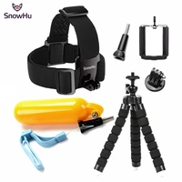 snowhu for yi 4k accessories kit head strap monopod for gopro hero 9 8 7 6 5 4 for sjcam for sj4000 for eken h9r camera gs63