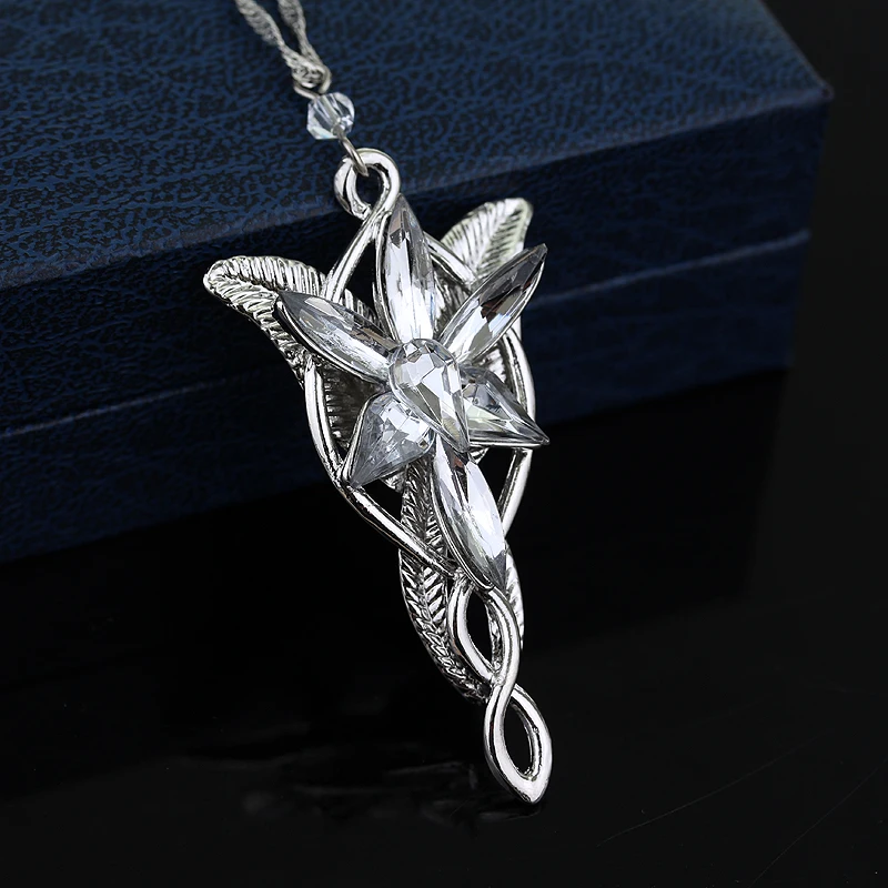 Классическое кольцо "Властелин одного" Arwen Evenstar кулон фильм ювелирные изделия кристалл Сумеречная звезда серебряная подвеска крутящий момент Erkek kolye