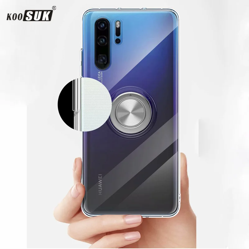 Чехол для Huawei P30 Pro роскошное прозрачное кольцо Nova 4e Mate 20 20X чехол Honor 8X 10 Lite V20 20i 10i