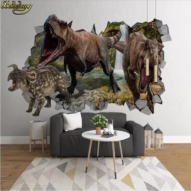 beibehang photo murals wall wallpaper bedroom Custom Modern Dinosaur children's room background 3D papers home decor | Обустройство