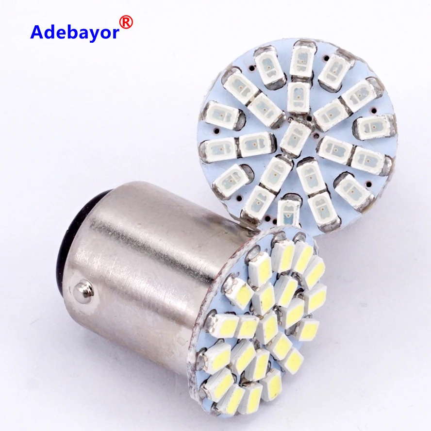 СВЕТОДИОДНЫЙ Автомобильный стоп сигнал 100X 1157 P21/4W P21/5W 7528 BAY15D 22 3020 SMD 1206 чистый