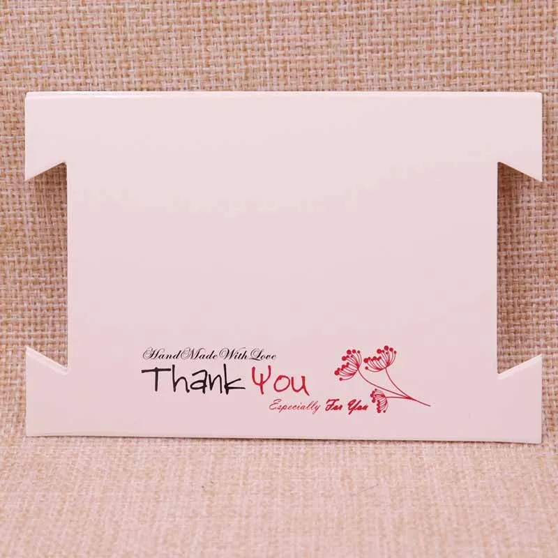 

New design 200pcs/lot White&Brown Thank You Hair Clip&band Card Jewelry Bracelet Display Cards 12x8cm 300gsm Paper Cardboard