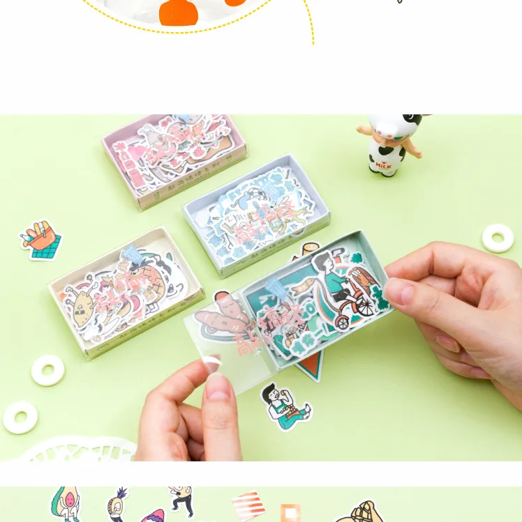 50 шт/1 упаковка Kawaii PET канцелярские наклейки стучать милый дневник декоративные мобильные наклейки Скрапбукинг DIY ремесленные наклейки