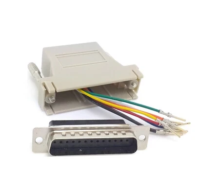 RJ45 гнездо к RS232 DB25 папа параллельный порт конвертер адаптер Разъем