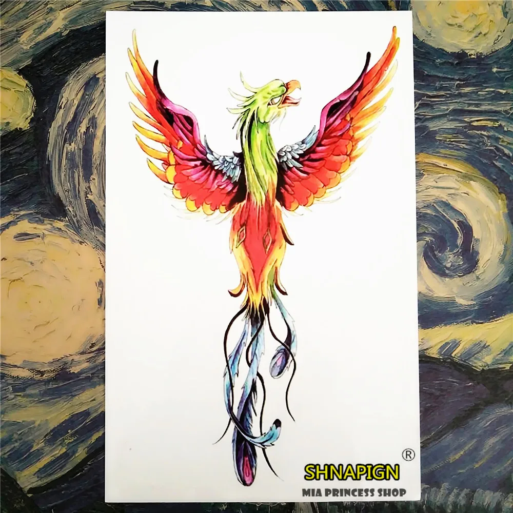 SHNAPIGN Фламинго Птица временные татуировки тело искусство рукава руки флэш