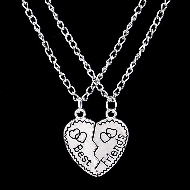 2 шт. подарок лучшему другу Инь Янь Пазл сердце кулон цепочка ожерелье семья