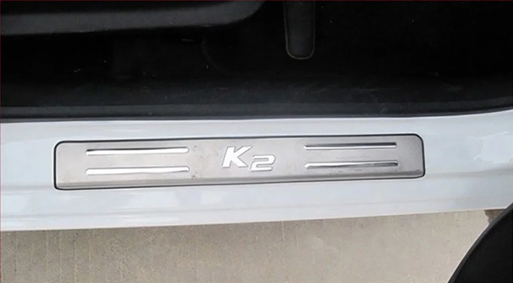 Пороговые накладки для Kia RIO K2 2011 2012 2013 2014 2015 пороговые боковых дверей педали