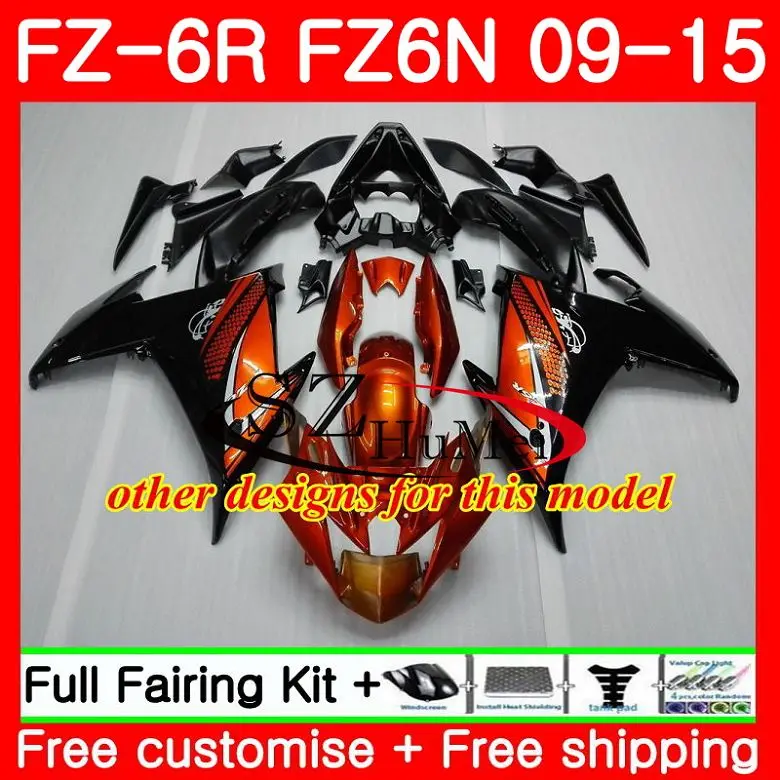Корпус для YAMAHA FZ6N FZ6 Топ Синий Черный FZ6R 09 10 11 12 13 14 15 75SH17 FZ 6R 2009 2010 2011 2012 2013 2014 2015