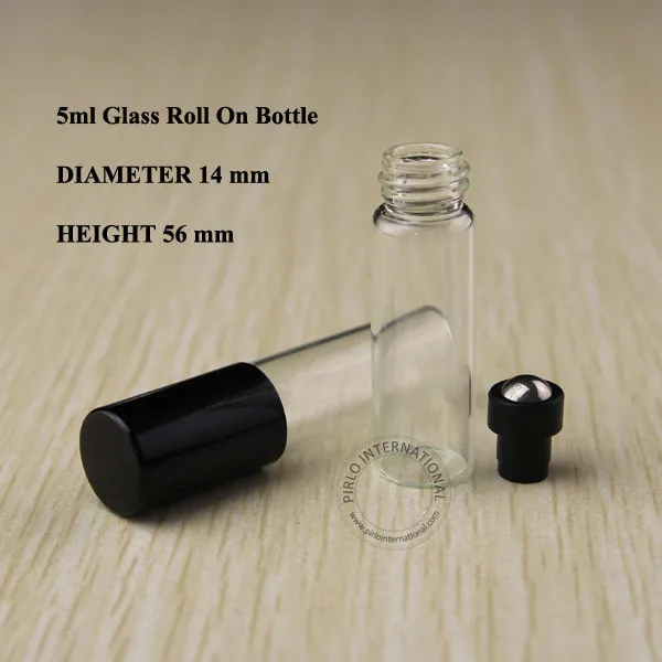 24pcs 5ml Clear Roll On Roller Bottle for Essential Oils Refillable Perfume Deodorant Containers with Black lid | Красота и здоровье