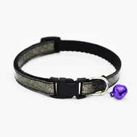 1000 pcslot new fashion 1 0cm width pet collar laser bell collar dog puppy cat necklace collar