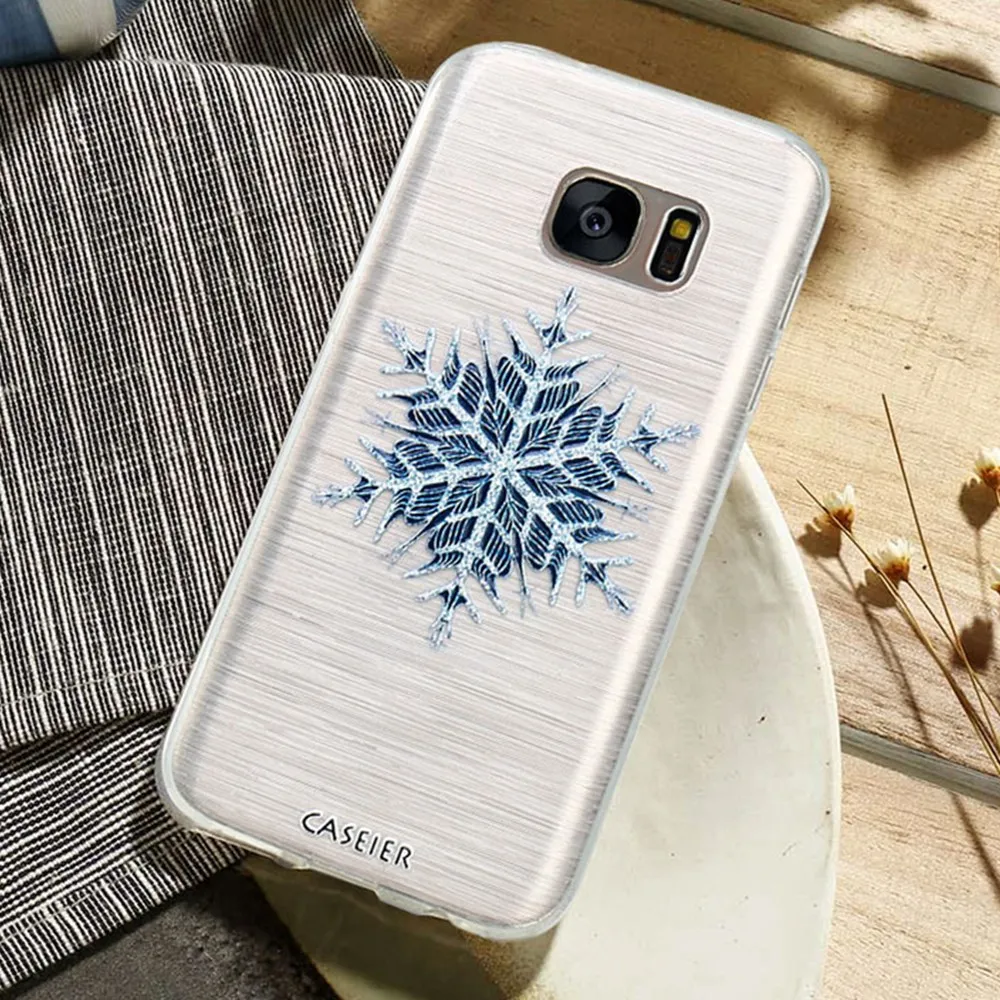 CASEIER Phone Case For Samsung Galaxy S6 S7 Edge S8 Plus Note 8 Cover Soft TPU 3D Christmas Winter Fundas Patterned Capinha |