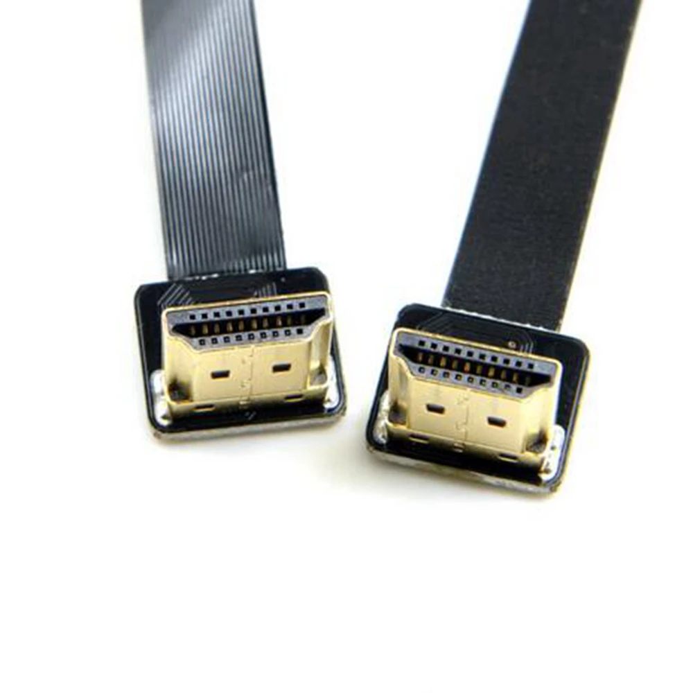 Плоский кабель FPC 100 шт. 0 2 м двойной под углом 90 градусов HDMI совместимый штекер для