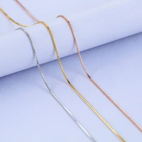 lo paulina s925 sterling silver necklace box chain woman jewelry 0 7mm wide 40cm45cm collar lpc23 for christmas gift bijoux
