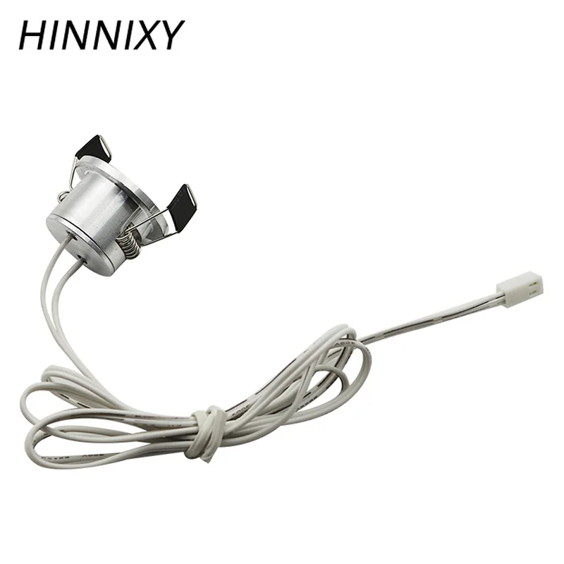 Hinnixy LED 1 5 Вт Серебристые мини светильники для шкафа белый черный 27 мм С Вырезанным