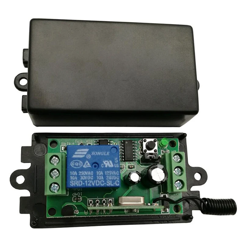 DC 9 V 12 V 24 V 1 CH 1CH RF беспроводной пульт дистанционного управления Переключатель системы приемник+ Кошачий глаз передатчики, 315/433. 92 МГц, для гаражной двери/лампы
