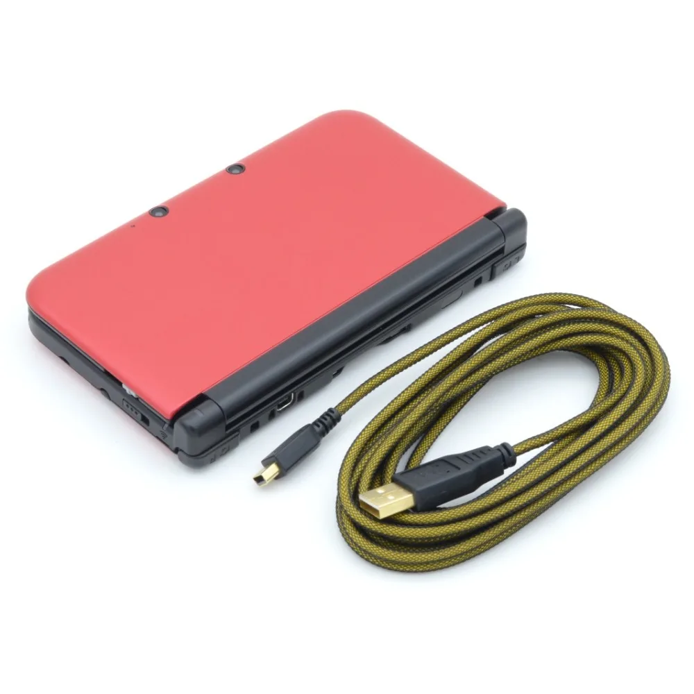 USB кабель для зарядки игровой консоли 1 5 м Плетеный черный Nintendo NEW 3DSX L/3DS LL/3DS/D S