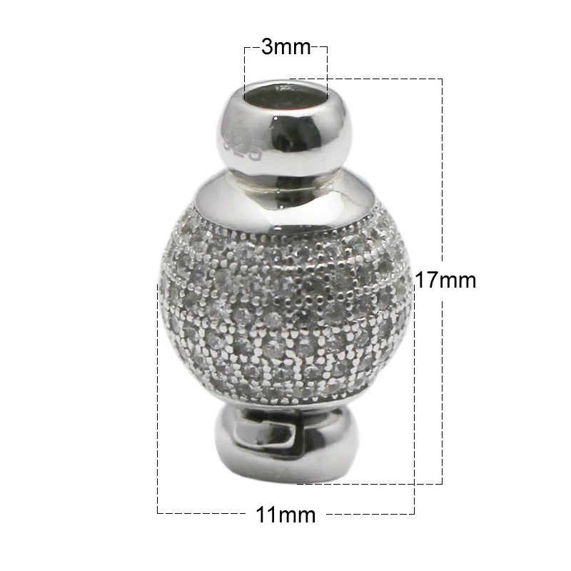 Красный Beadsnice,, серебряная застежка, ожерелье, разъем, серебро 925 пробы, браслет, аксессуары, сделанный вручную, ID35305 - Цвет: Красный