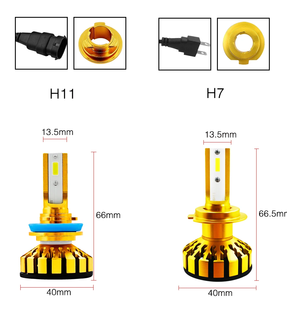 CROSSFOX 6000 К автомобильный головной светильник комплект Canbus H1 H3 H11 9012 9005 9006 H4 светодиодный лампы 12V 50W 10000LM/пара автомобильных фар светильник