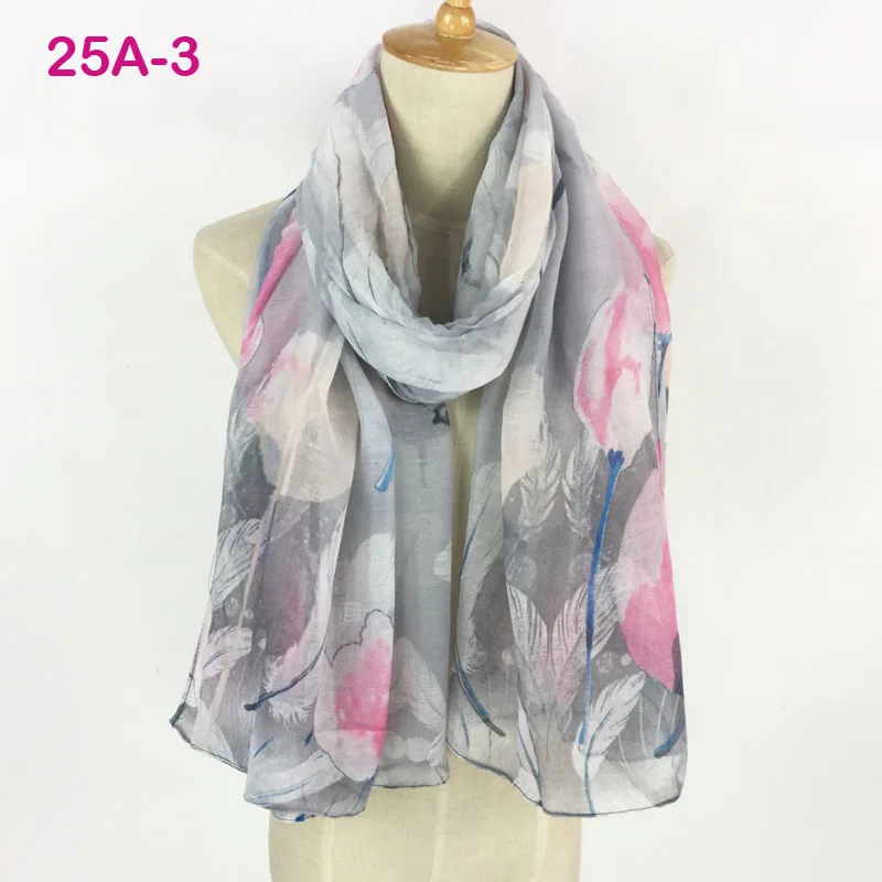 Новое поступление вискоза длинный милый шарф с цветочным принтом шаль мягкие