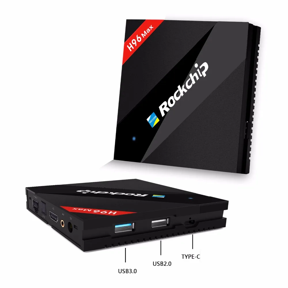 RK3399 Android Smart TV Box 4 Гб RAM 32 ГБ ROM 2G/16G шесть ядер 2 4G/5G AC Wifi Bluetooth 1000M H96 Max 4K потоковый