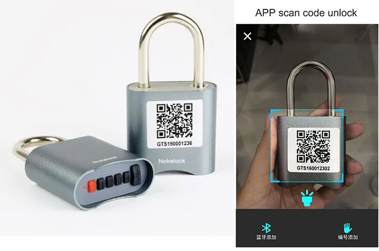 Nokelock Умный Замок Bluetooth приложение Пароль замок IP65 Водонепроницаемый Открытый электронные замки без ключа Противоугонный небольшой дверной замок