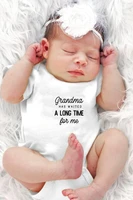 baby boys girls bodysuit grandma waited a long time for me newborn playsuits clothes kids cute bodysuits 0 24 m