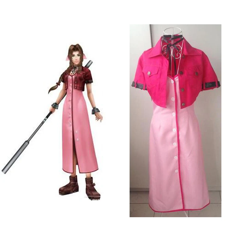 2016 последний Фэнтези VII Aerith gainsborо косплей костюмы Хэллоуин | Тематическая одежда