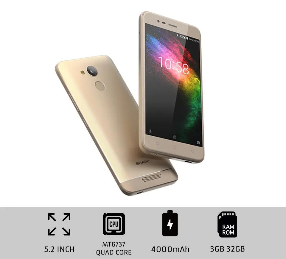 Смартфон SHARP R1 4G LTE с глобальной версией 3 ГБ ОЗУ 32 Гб ПЗУ 16:9 5 2 дюйма 4000 мАч