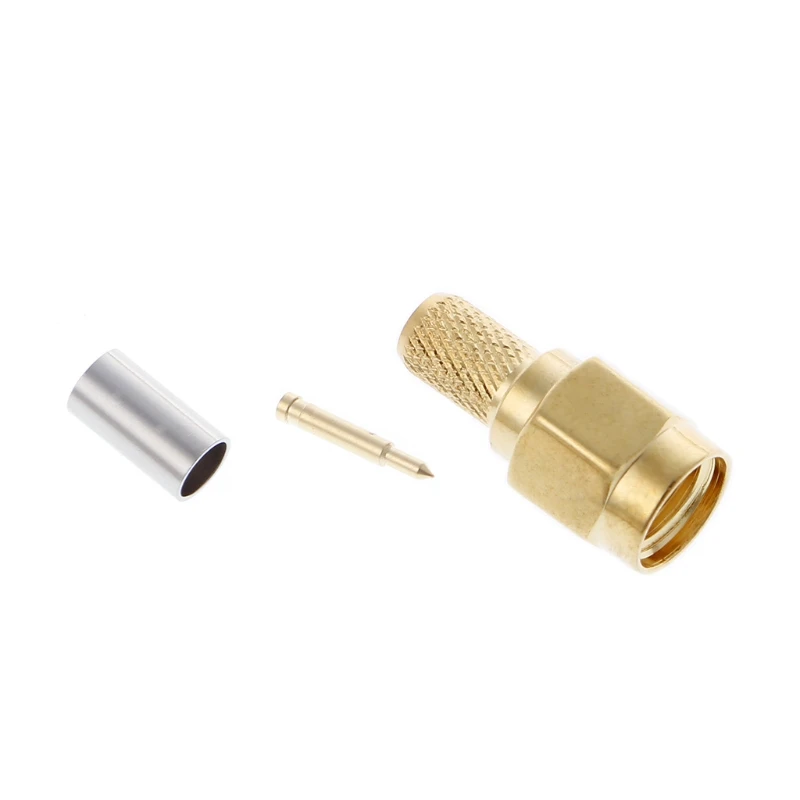5 шт. SMA штекер RF коаксиальный соединитель обжим для RG58 RG142 RG400 LMR195 RG223 L15|connector