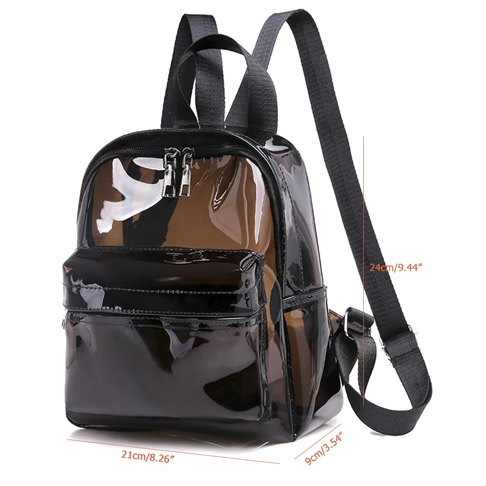 Новинка 2019 прозрачный рюкзак из ПВХ на молнии водонепроницаемый дорожный для