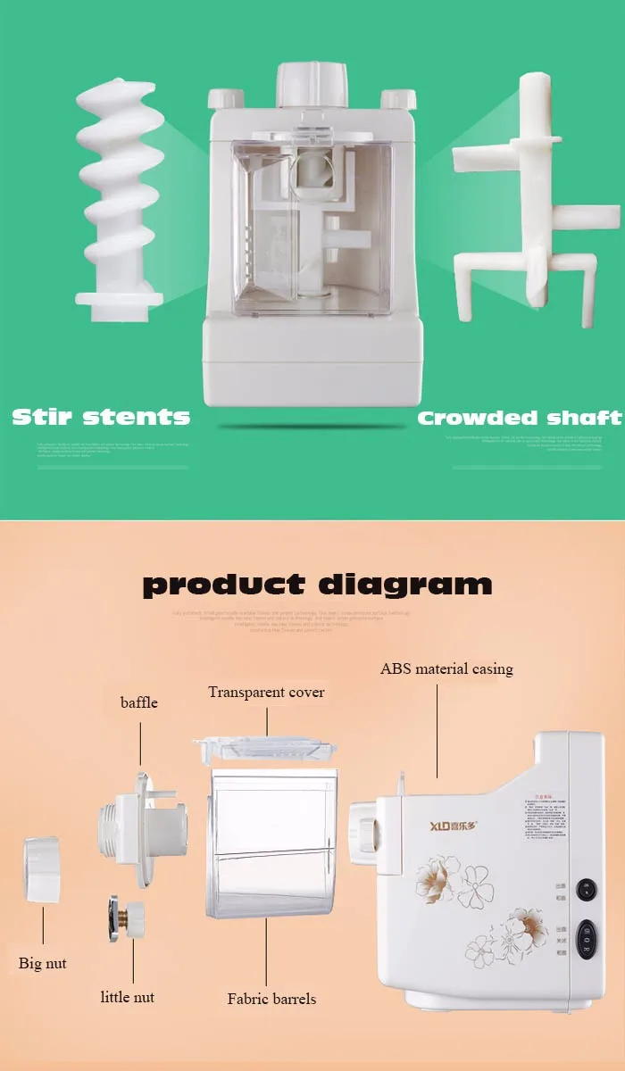 DIY Household Fully-Automatic Pasta Machine Small Electric Noodle Maker MTJ138