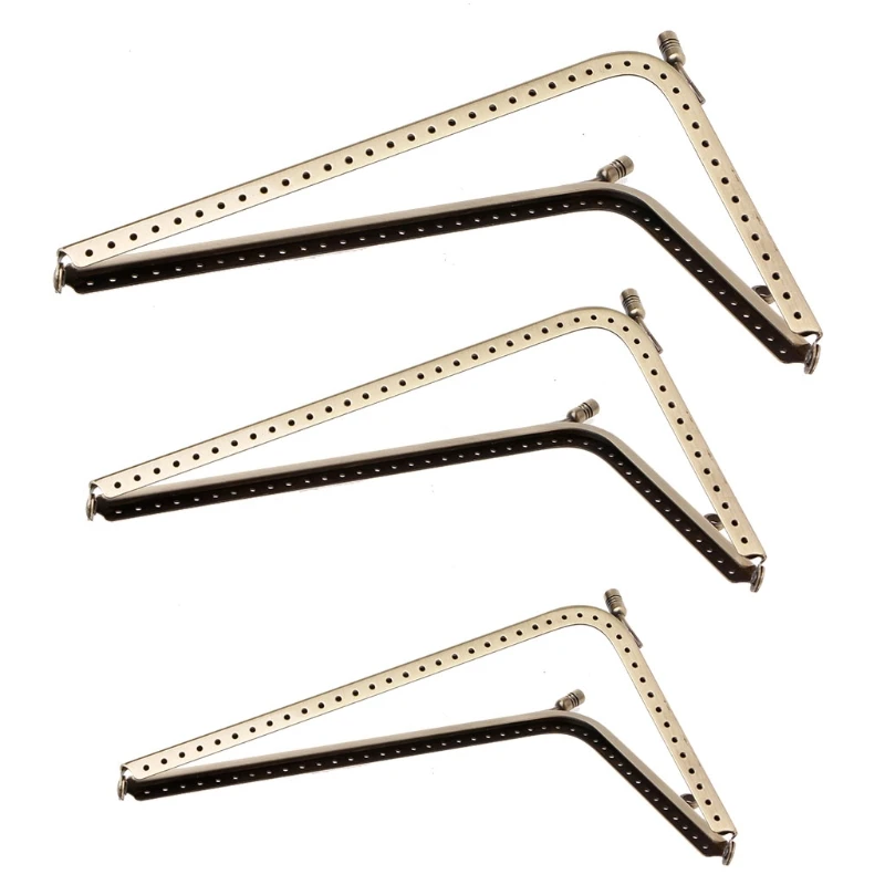 

1Pc DIY Purse Handbag Handle Coins Bags L Shape Metal Kiss Clasp Lock Frame