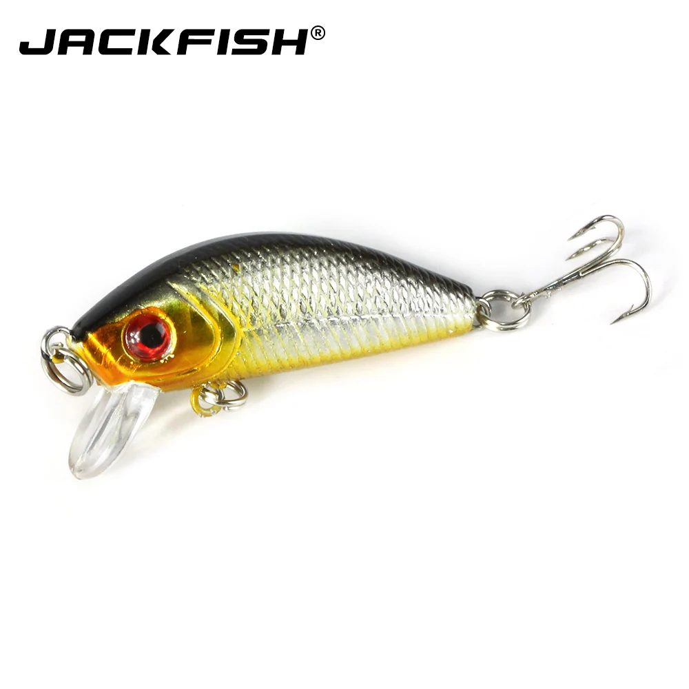 JACKFISH жесткая приманка для рыбной ловли приманки в виде гольяна с 3D глазами 8