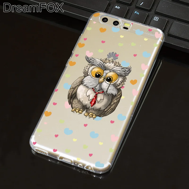 DREAMFOX L574 Мягкий силиконовый чехол из ТПУ с милой совой для huawei P8 P9 P10 Lite Plus 2017 Honor 8 Pro